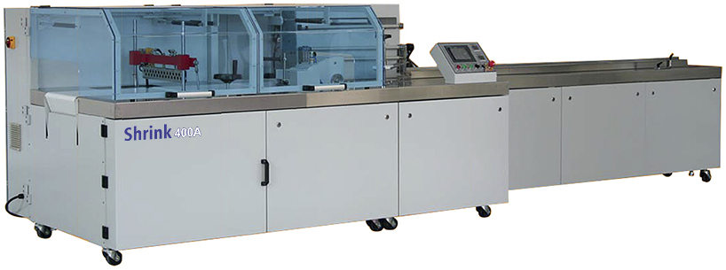 Apolo - Máquinas Gráficas - Shrink 400A - Seladora Automática para Embalagem Termoencolhedora de Pacotes Tipo Shrink