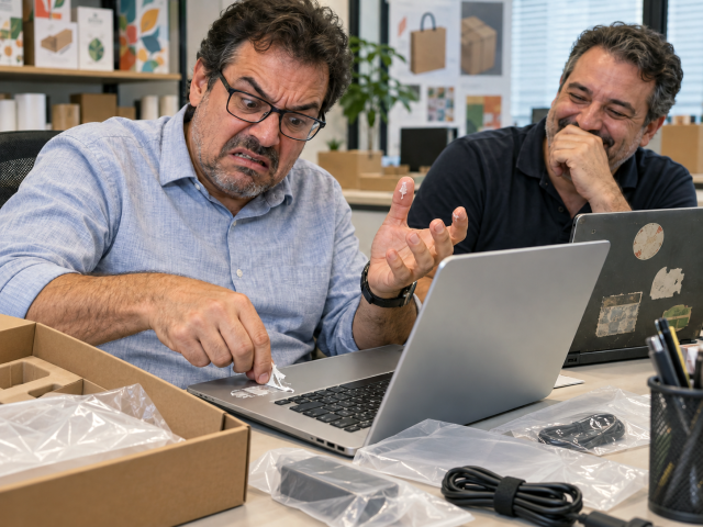O notebook era novo e o adesivo queria ficar