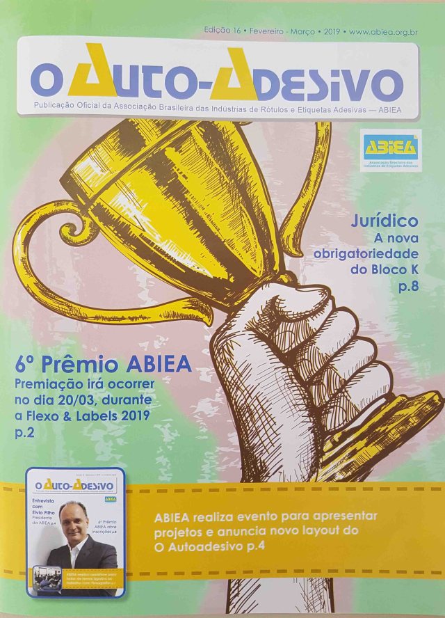 Matéria publicada pela Revista "O Auto-Adesivo", da ABIEA (Assoc. Bras. Ind. Rótulos e Etiq. Adesivas)