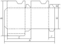 Diagrama dimensional A, B, C, D, E e F da Diamond BFT