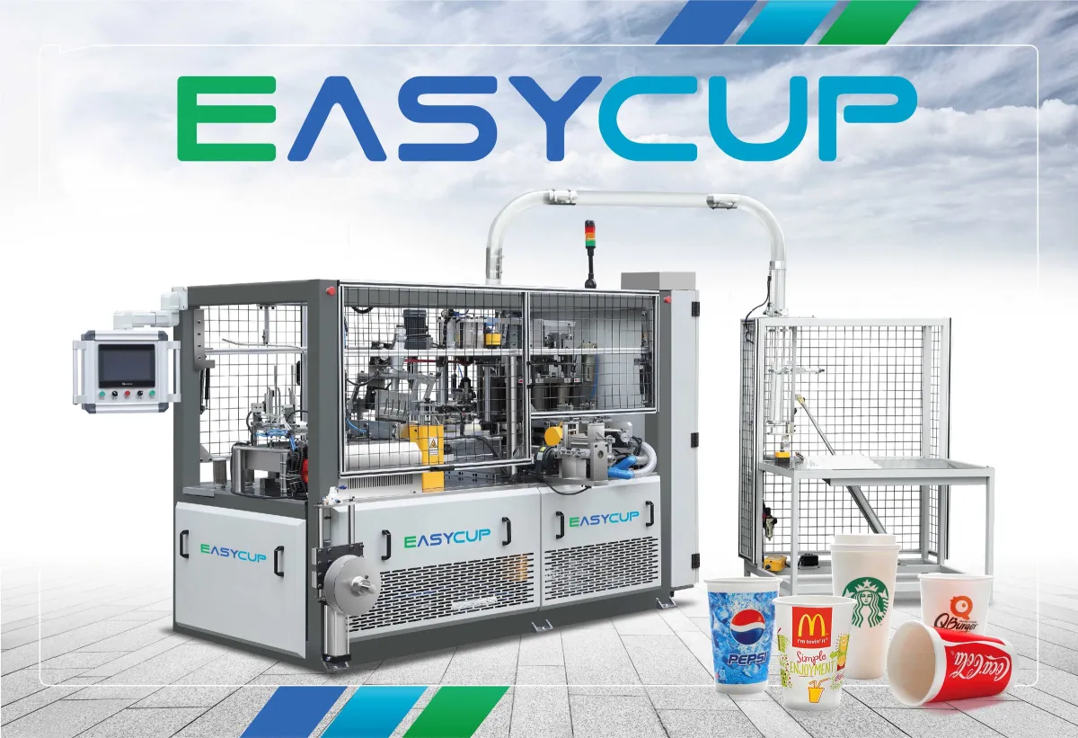 EasyCup - máquinas formadoras de copos, potes e tampas de papel