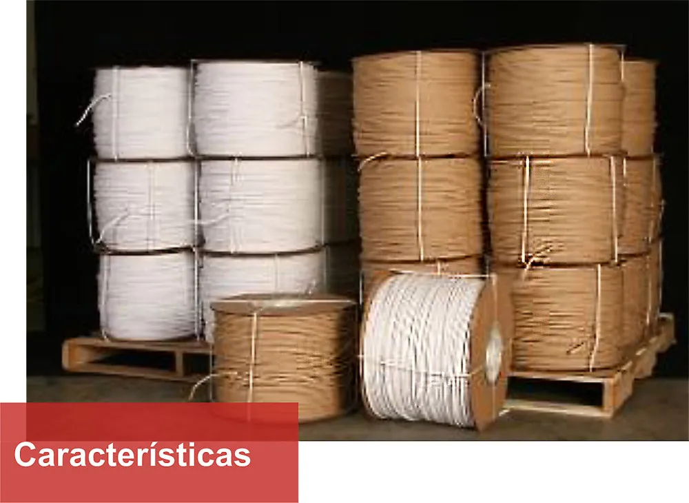 Detalhe da produção de cordão torcido de papel
