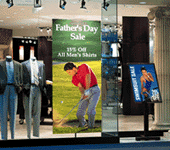 Posters e cartazes para caixas de luz e vitrines em lojas.