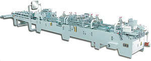 Diamond 580 - Dobradeira-Coladeira de Cartucho - 4 Pontos de Cola - Pré-Vincagem - Fundo Automático - Controle PLC - 200 m/min.