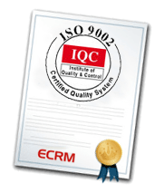 A ECRM se orgulha pelo reconhecimento mundial da robutez dos seus produtos, todos com certificado ISO 9002.