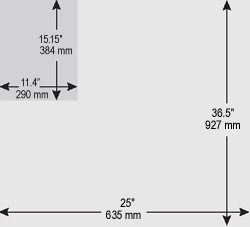 A Mako 4matic pode controlar tamanhos variados de chapa de 385 x 385 mm at&eacute; 635 x 927mm.
