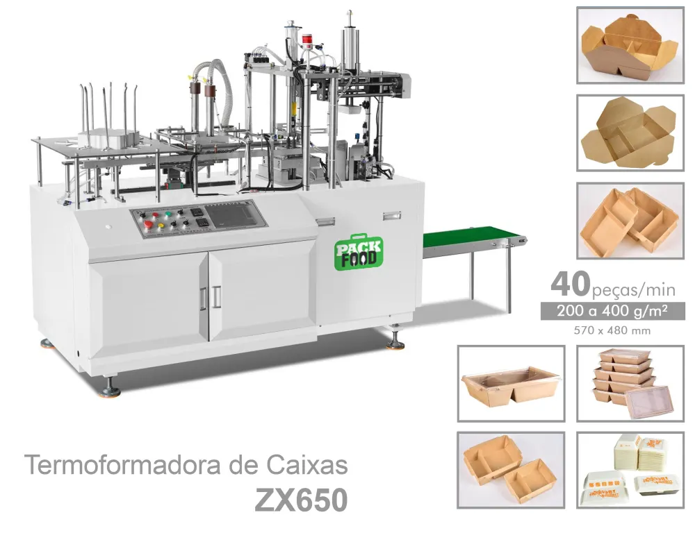 Máquina PackFood ZX650 para produção de embalagens de papel