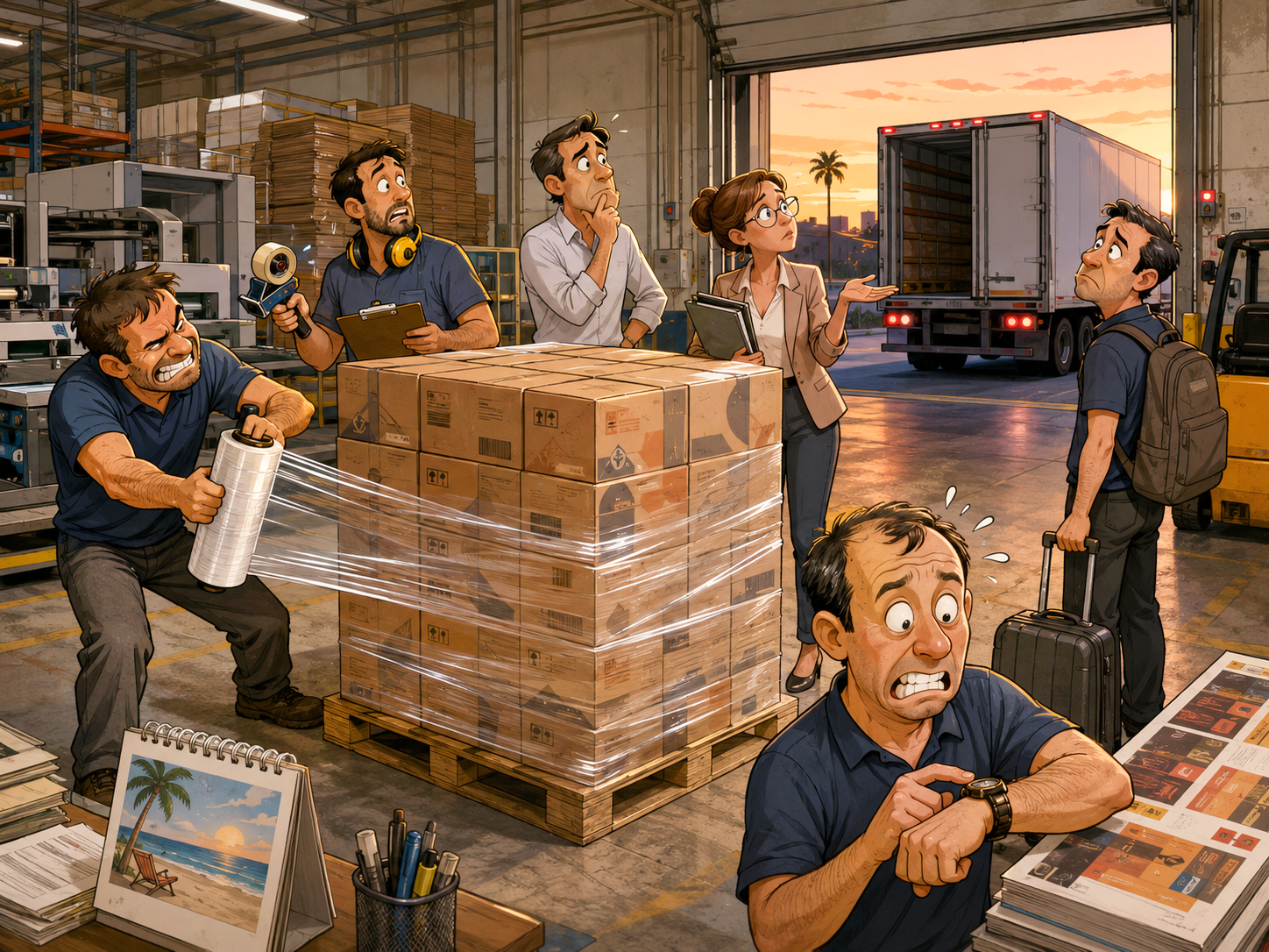 O feriado começa quando o último pallet vai embora