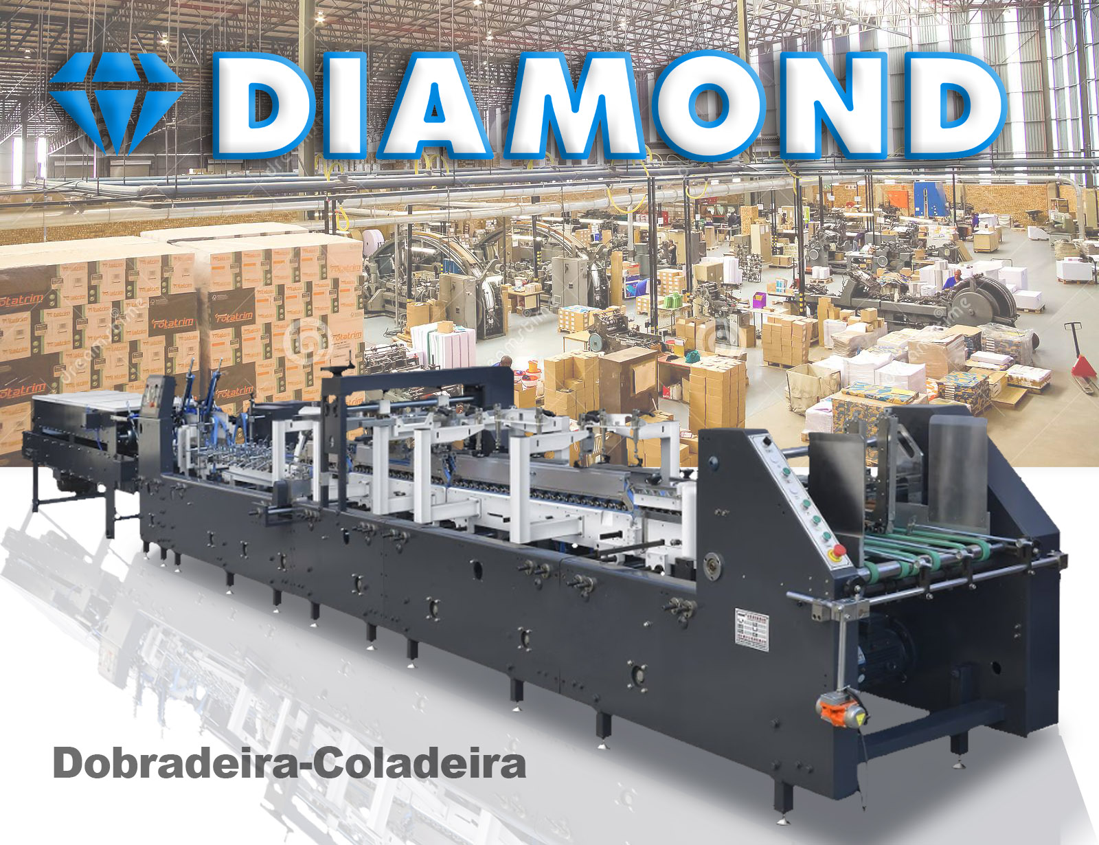 Diamond BFT - Dobradeira-Coladeira com Cola Lateral, Pre-Vinco e Fundo Automático - BFT