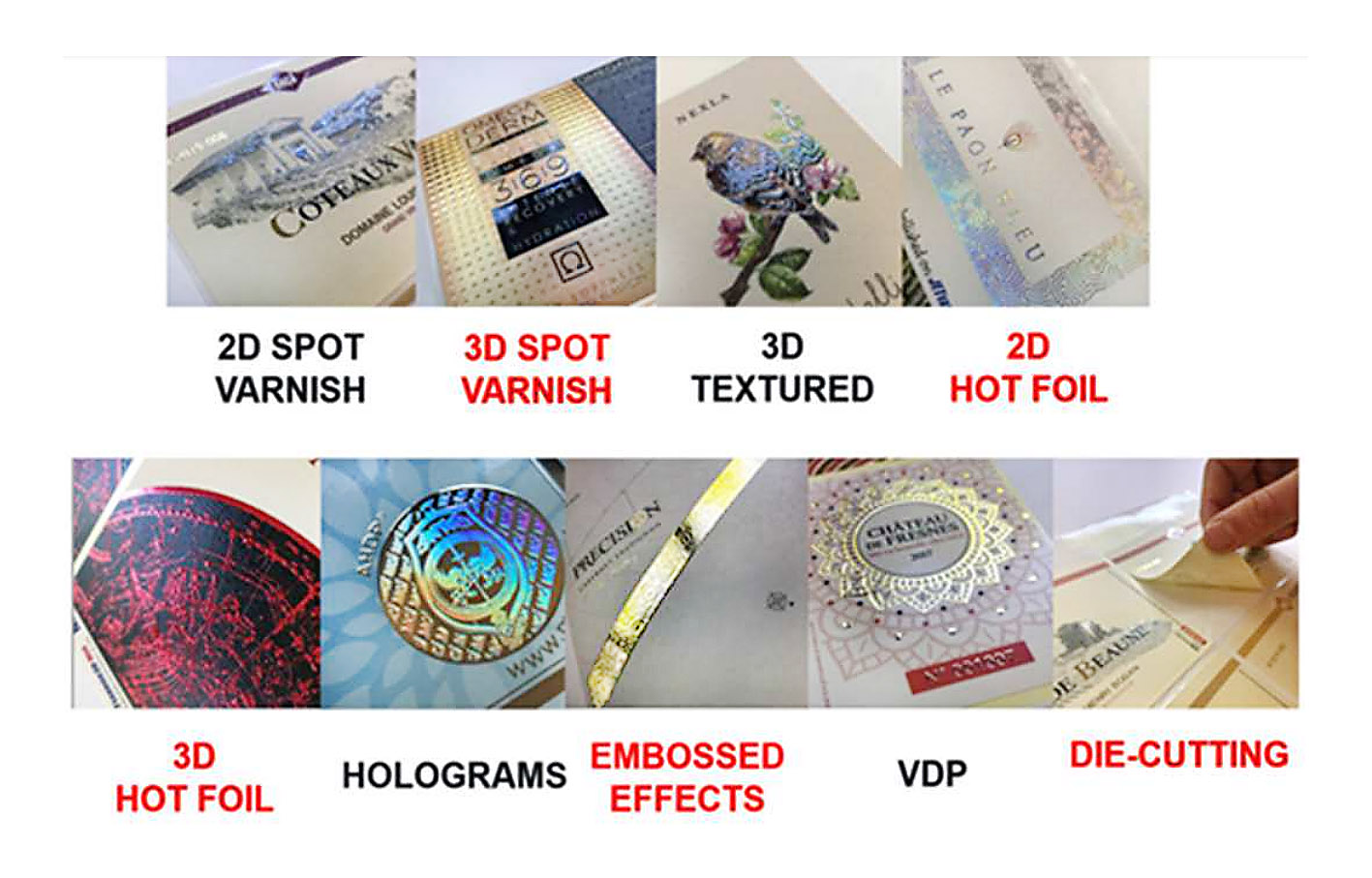 Xeikon FEU - Acabamento e Embelezamento DIGITAL com Verniz Localizado UV e Tátil, Foil (dourado, prata...), Texturas 3D e Hologramas