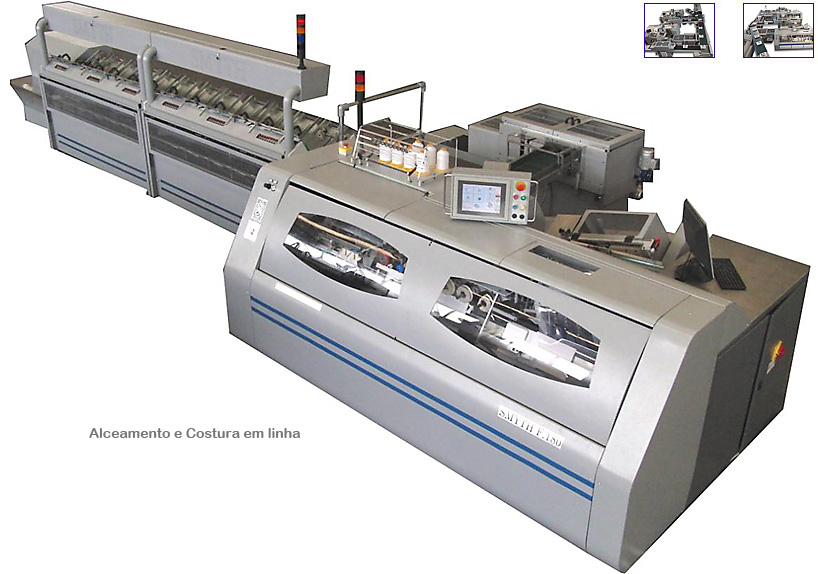 Apolo - Máquinas Gráficas - Máquina Automática para Costura de Livros - Alceamento e Unidade de Costura Smyth