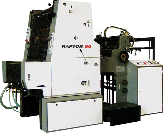 Impressora Offset Raptor 66 monocolor 1/2 folha