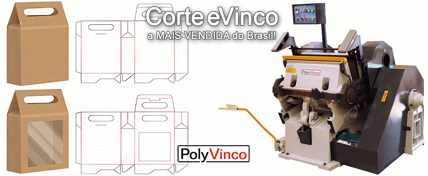 PolyVinco - Máquina para Corte e Vinco - Compacta, forte, versátil e de rápido acerto!